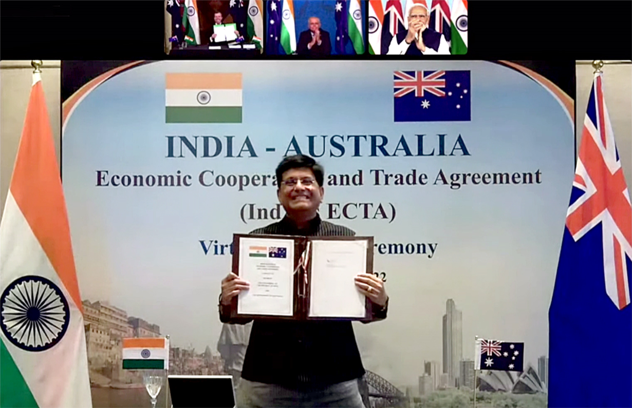 Ấn Độ, Australia dự kiến tăng gấp đôi kim ngạch thương mại song phương (03/4/2022)